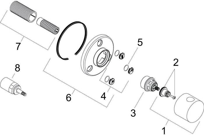 hansgrohe HG Ab-/Umstellventil TRIO/QUATTRO S Fertigset für