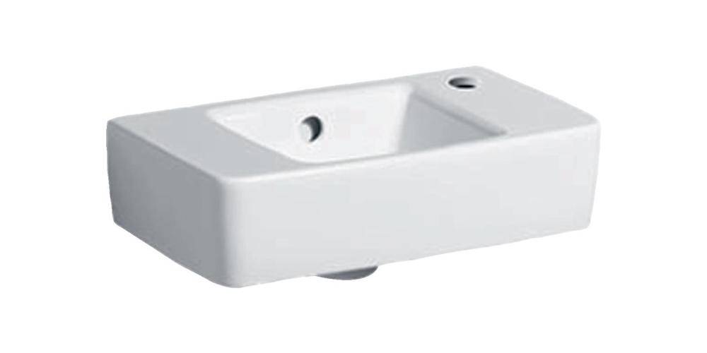 Geberit Handwaschbecken RENOVA PLAN m HL rechts mit Überlauf