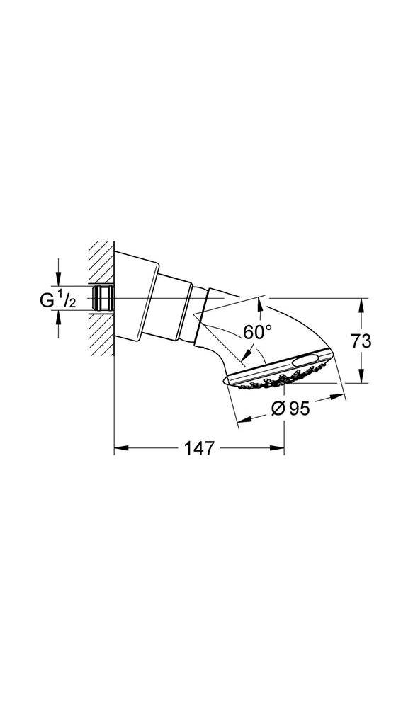 GROHE Kopfbrause RELEXA 100 Five chr Five, 5 Strahlarten