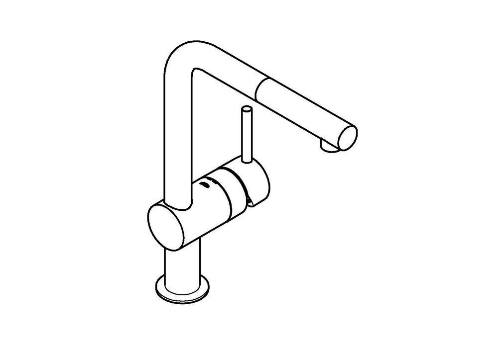 GROHE Einhand-Spültischbatterie MINTA 1/2Zoll L-Auslauf su-st