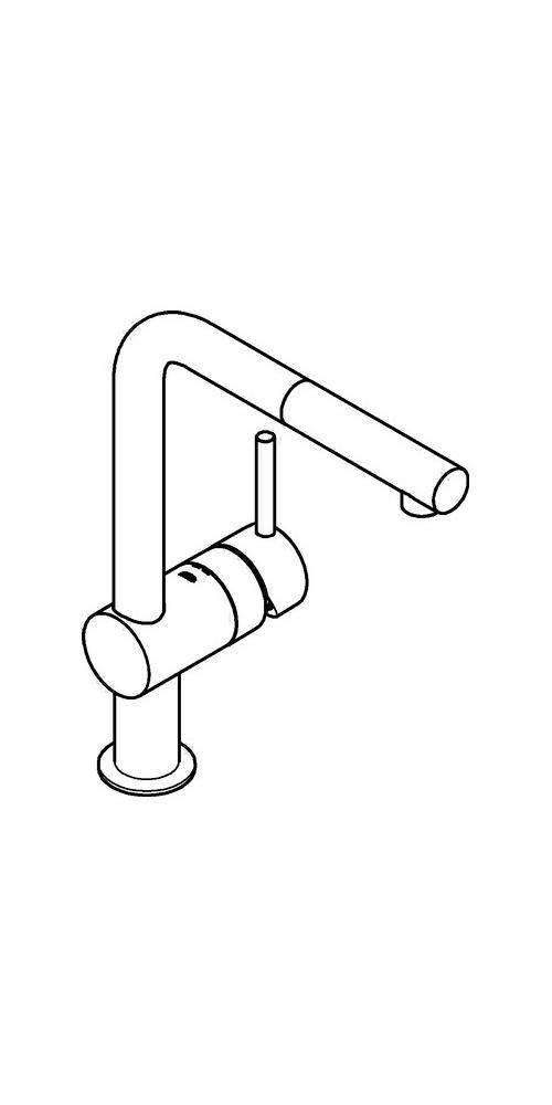 GROHE Einhand-Spültischbatterie MINTA 1/2Zoll L-Auslauf su-st