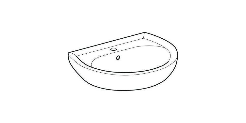 Geberit Waschtisch RENOVA m HL mit Überlauf 600x490mm bahamabeige