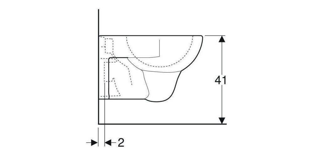 Geberit Wand-Tiefspül-WC RENOVA mit Spülrand weiß