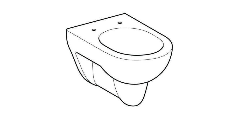 Geberit Wand-Tiefspül-WC RENOVA mit Spülrand weiß