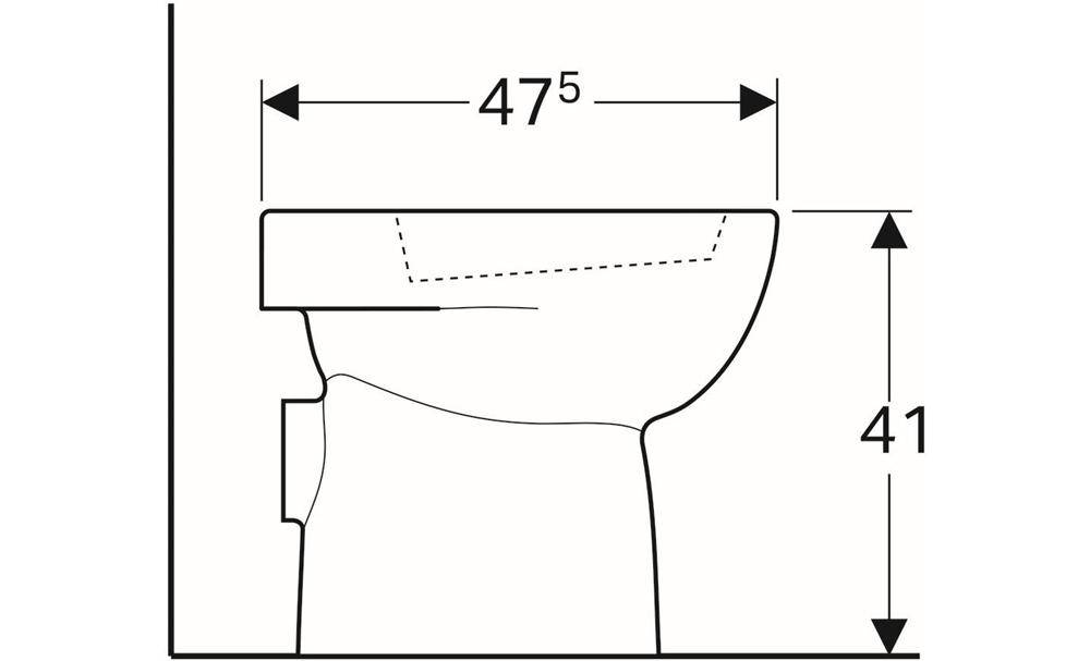 Geberit Stand-TiefspÃ¼l-WC RENOVA teilgeschlossene For Ab horizontal