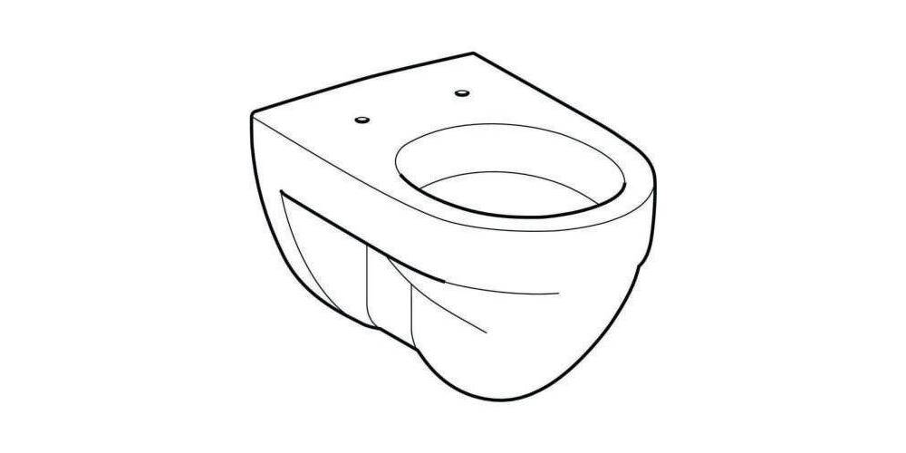 Geberit Wand-Flachspül-WC RENOVA weiß KT