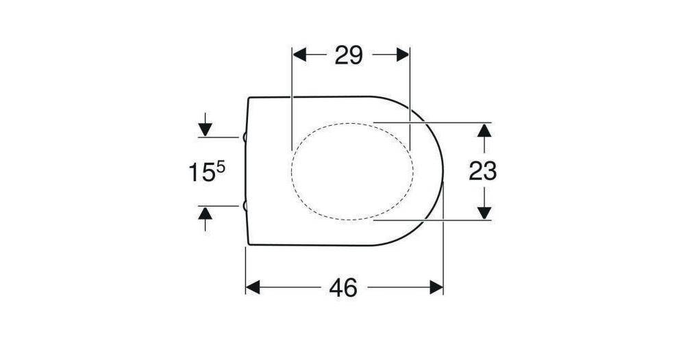 Geberit WC-Sitz RENOVA PLAN Befest von oben mit Absenkautomatik weiß