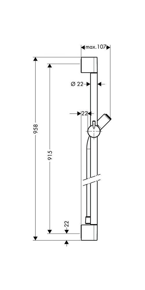 hansgrohe HG Brausestange UNICA'C 900mm chrom