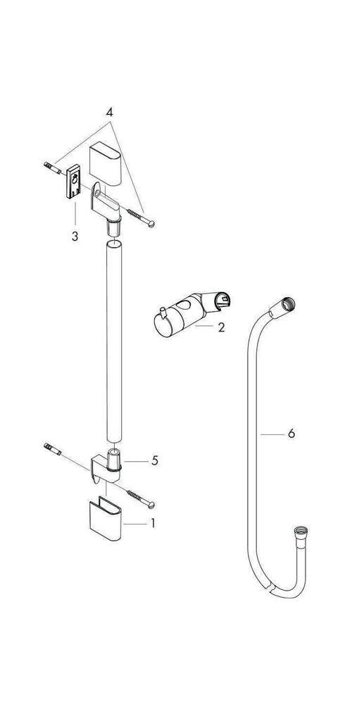 hansgrohe HG Brausestange UNICA'C 900mm chrom