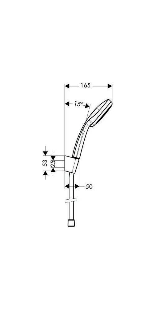 hansgrohe Brauseset CROMA 100 VARIO Isiflex Brauseschlauch 1600mm