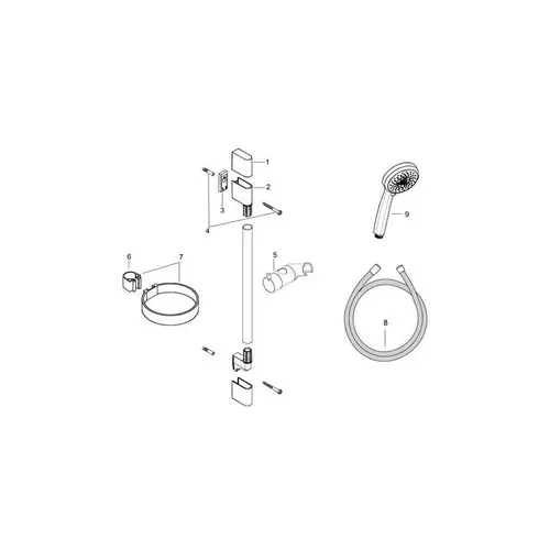 hansgrohe HG Brauseset CROMA 100 MULTI Brausestange Unica´C 900mm hansgrohe HG Brauseset CROMA 100 MULTI Brausestange Unica´C 900mm