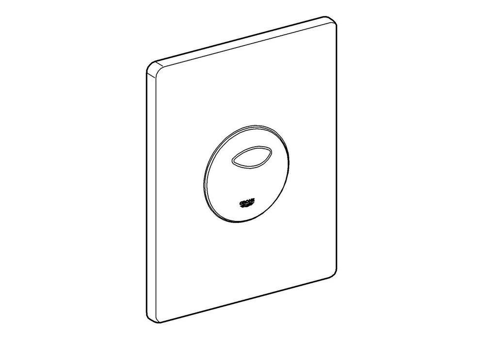 GROHE Abdeckplatte SKATE 156x197mm awe alpinweiß