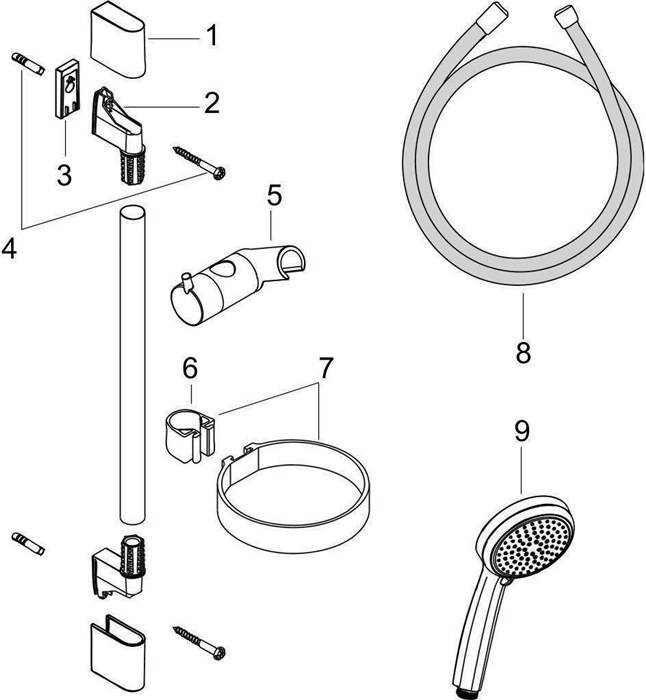 hansgrohe Brauseset CROMA 100 EcoSm Vers. Croma 100 Var Handbr chrom