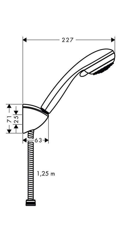 hansgrohe HG Brauseset CROMETTA 85 VARIOJET Metaflex Brauseschlauch