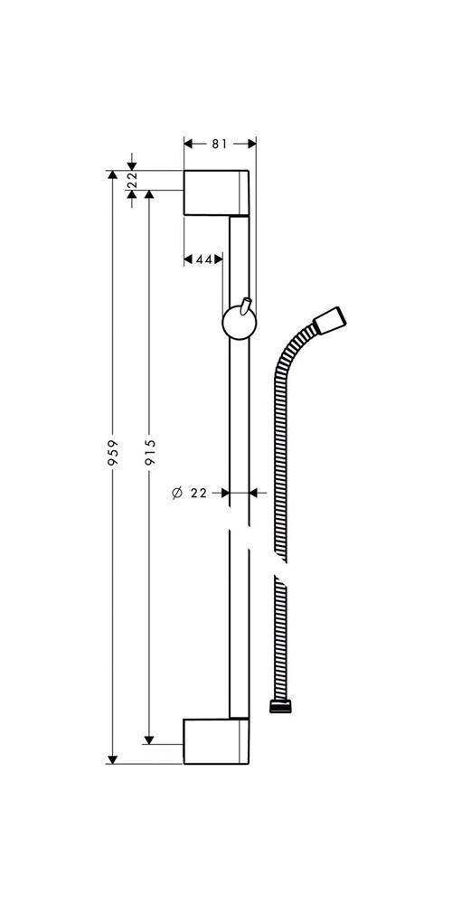 hansgrohe HG Brausestange UNICA'CROMETTA 900mm chrom