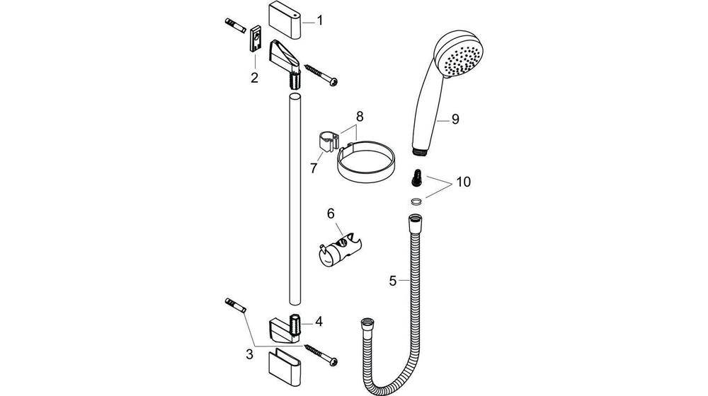 hansgrohe HG Brauseset CROMETTA 85 VARIOJET Brausestange