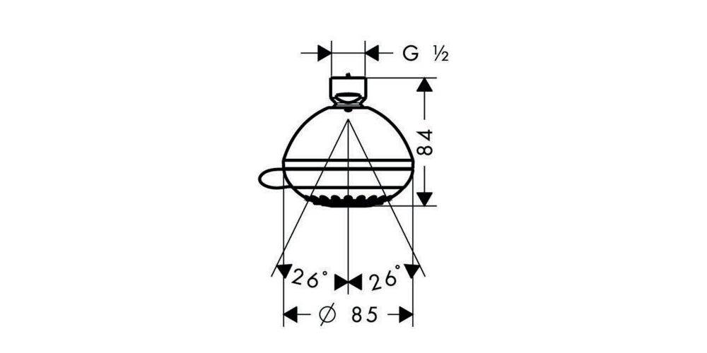 hansgrohe HG Kopfbrause CROMETTA 85 DN 15 Crometta 85 Variojet
