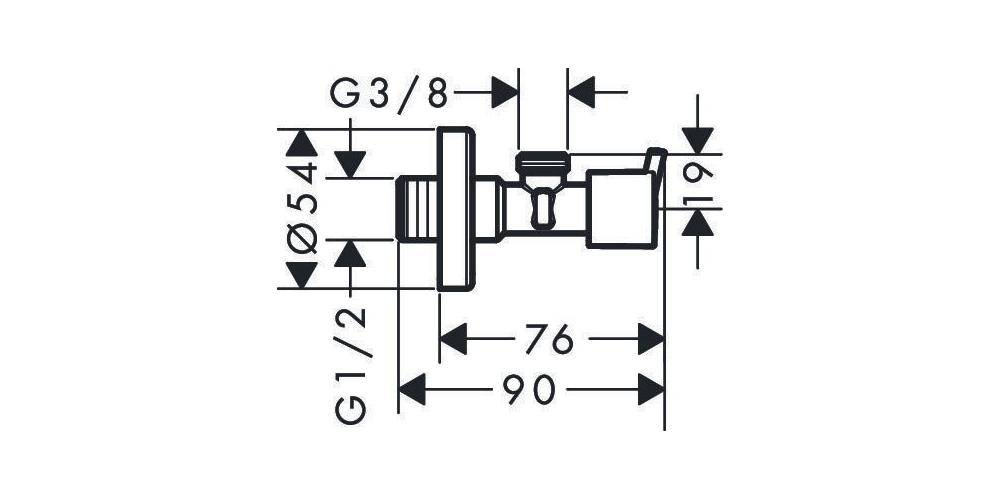 hansgrohe HG Eckventil S chrom