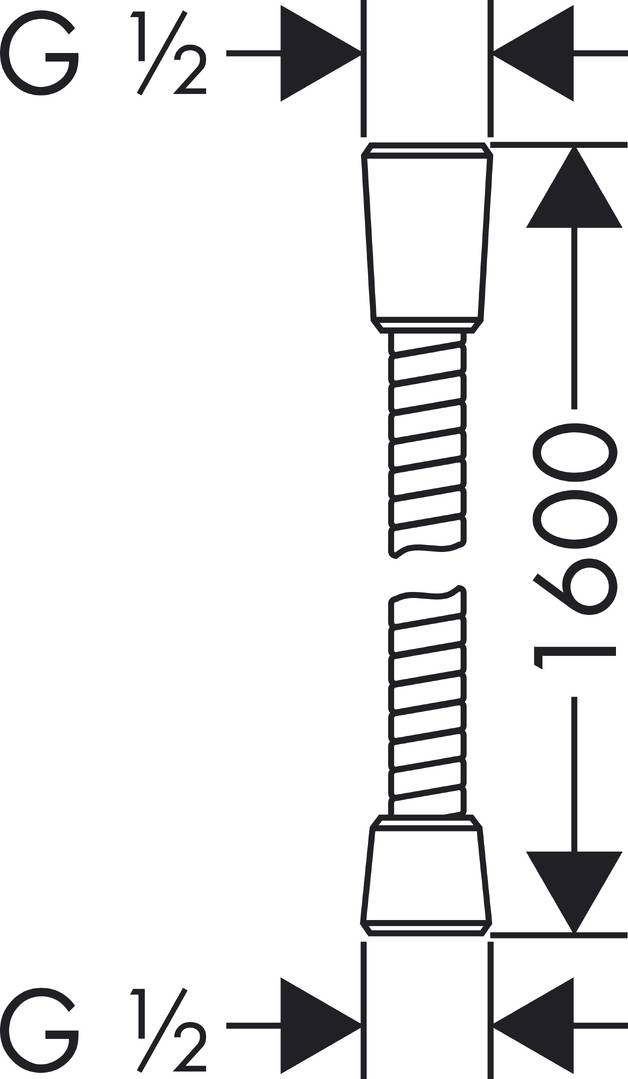 HG Brauseschlauch Sensoflex 1600mm verchromt