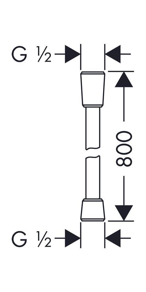 hansgrohe HG Brauseschlauch ISIFLEX B 800mm chrom