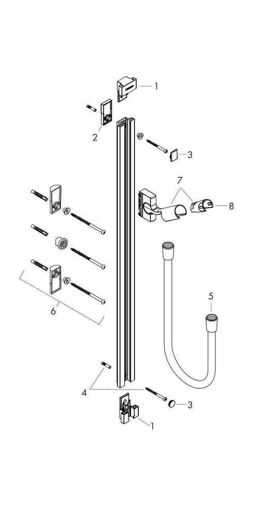 hansgrohe HG Brausestange RAINDANCE UNICA'S 900mm chrom