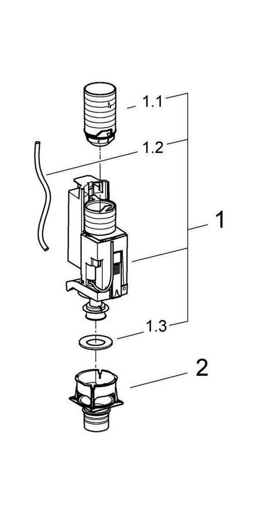 GROHE 2-Mengen-Umrüstset f Spülkasten GD 2