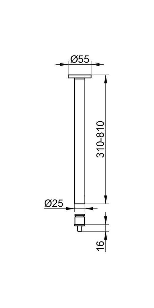 KEUCO Deckenabhängung PLAN Set 300 Alu sil-elo/vc