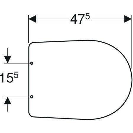 Geberit WC-Sitz RENOVA COMFORT ohne Absenkautomatik weiß