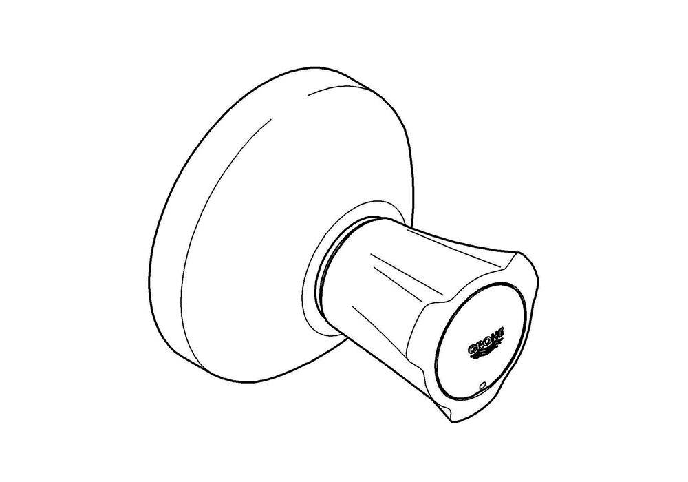 GROHE UP-Ventil-Oberbau COSTA Mark blau EBT 20-200mm chr