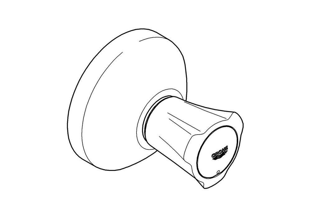 GROHE UP-Ventil-Oberbau COSTA Mark rot EBT 20-200mm chr