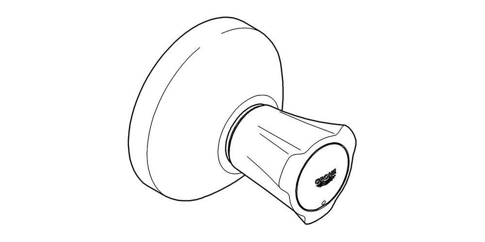 GROHE UP-Ventil-Oberbau COSTA Mark rot EBT 20-80mm chr