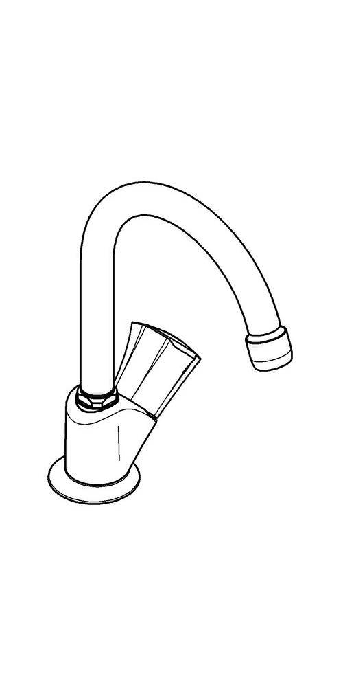 GROHE Standventil COSTA 1/2Zoll schwb Rohrausl. m Mousseur chr