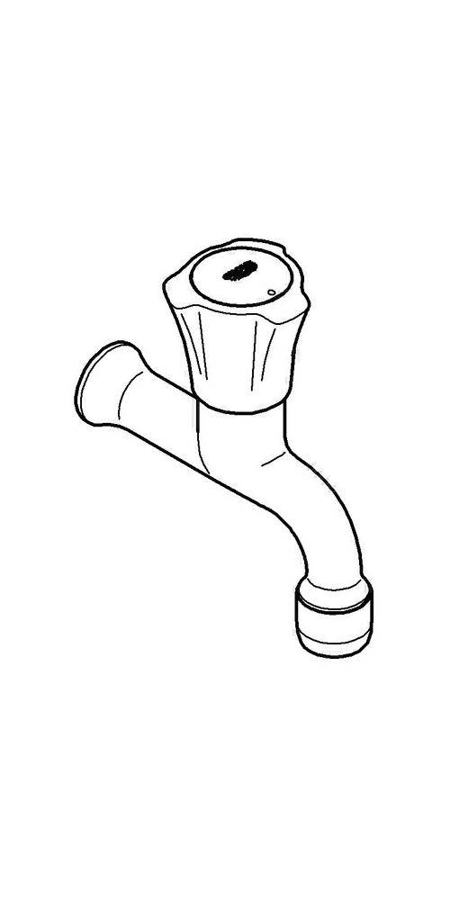 GROHE Auslaufventil COSTA 1/2Zoll Mark blau chr