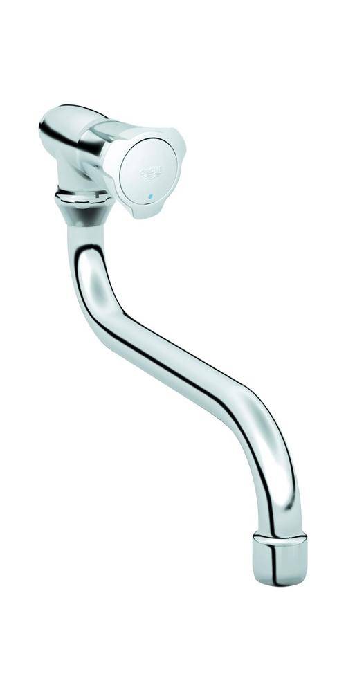 GROHE Auslaufventil COSTA 1/2Zoll, Markierung blau, schwenkbar chr