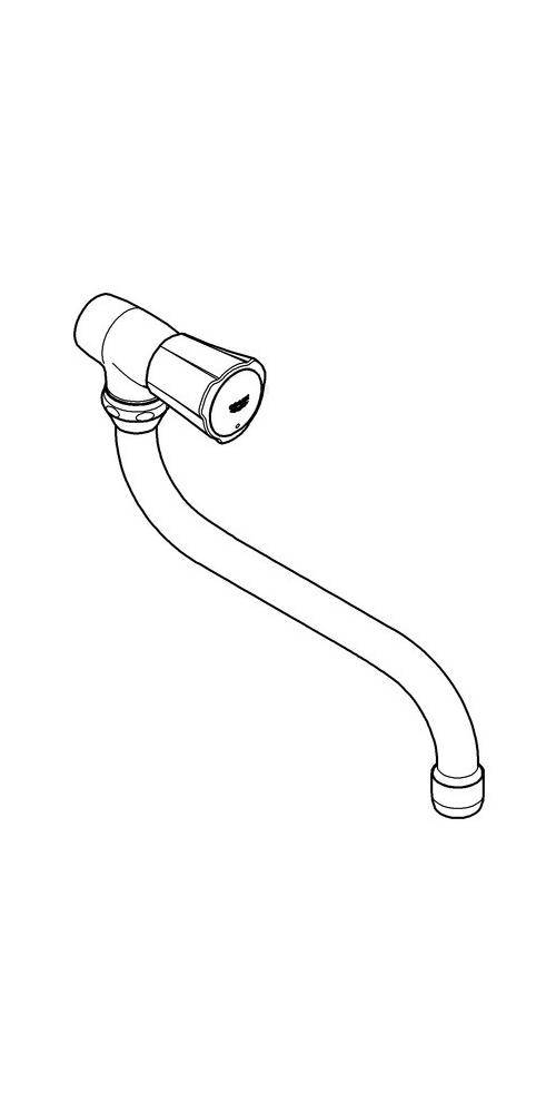 GROHE Auslaufventil COSTA 1/2Zoll, Markierung blau, schwenkbar chr