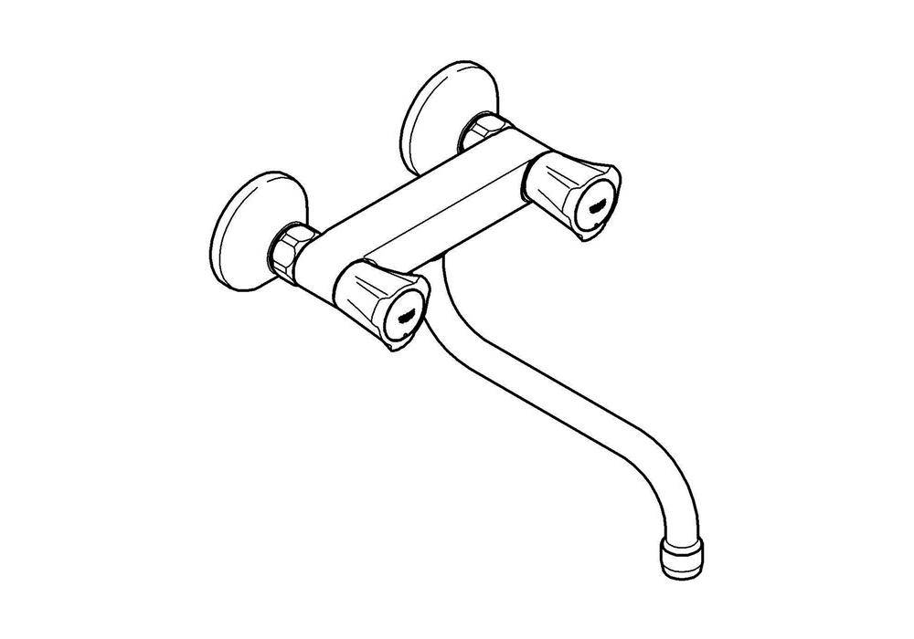 GROHE Schwenk-Batterie COSTA 1/2Zoll chr