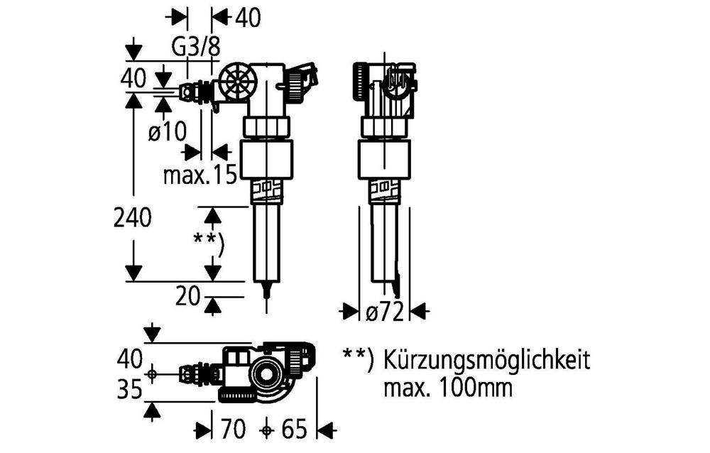 GROHE Füllventil f UP-Spülkasten 6 l