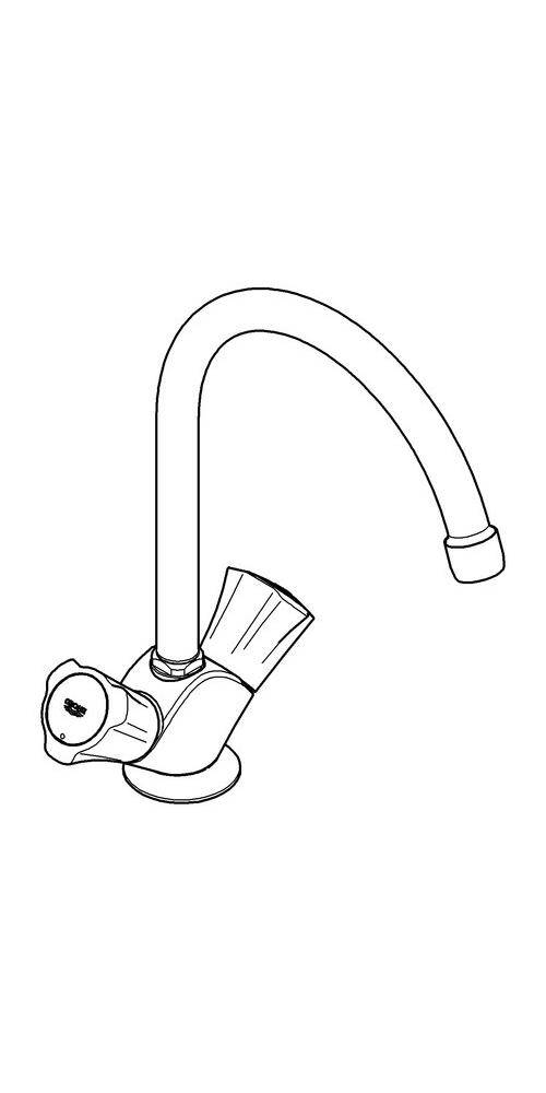 GROHE Spültisch-Einlochbatterie COSTA 1/2Zoll chr