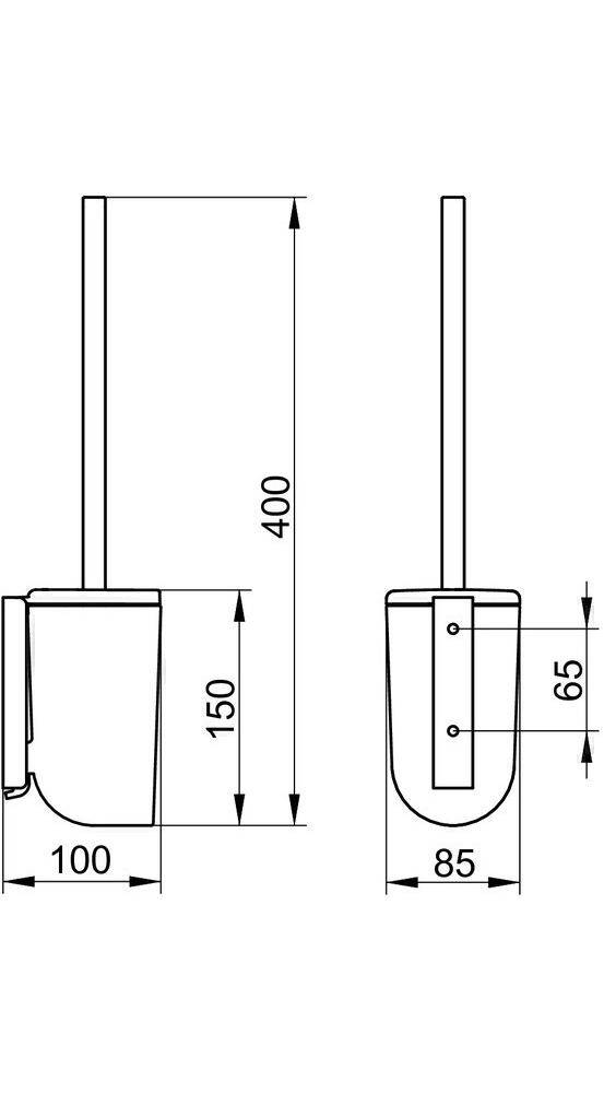 KEUCO Toilettenbürstengarnitur ELEGANCE mit Metall-Deckel verchromt