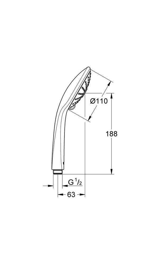 GROHE Handbrause EUPHORIA 110 110 M 3 Strla Rain/Massage/SmartRain