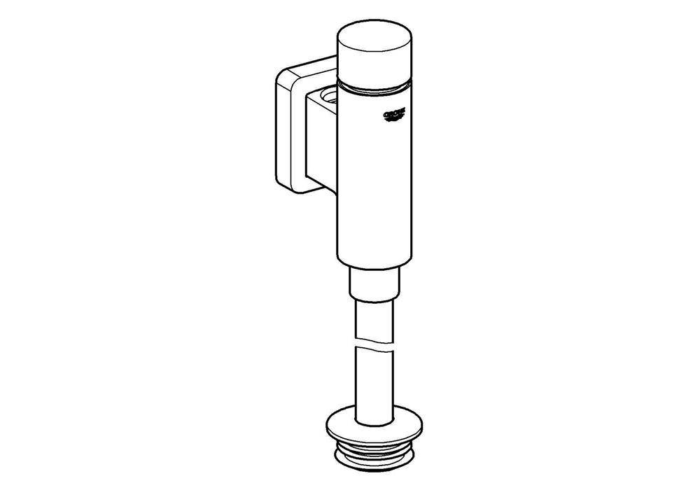 GROHE Druckspüler RONDO f Urinal 1/2Zoll chr