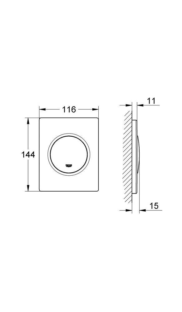 GROHE Betätigungsplatte NOVA C 116x144mm awe