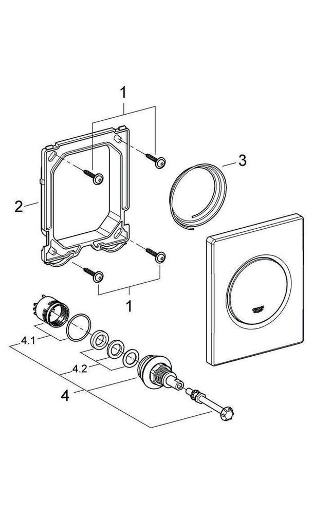 GROHE Betätigungsplatte NOVA C 116x144mm awe