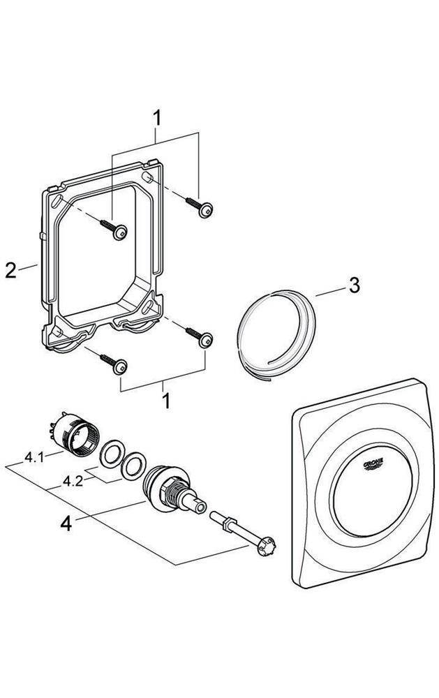 GROHE Betätigungsplatte SURF 116x144mm awe