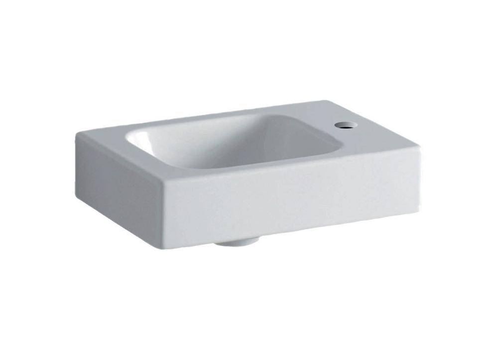 Geberit Handwaschbecken iCon 380x280mm o ÜL mit Hahnloch rechts weiß