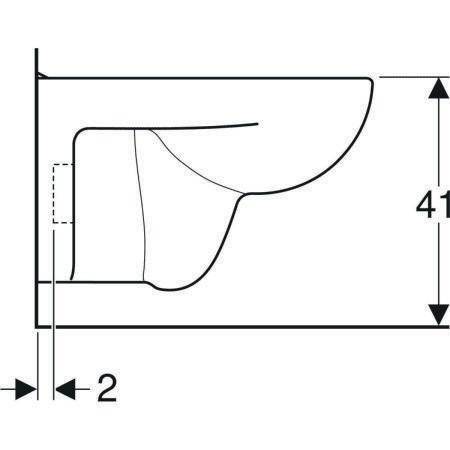 Geberit Wand-Tiefspül-WC RENOVA PLAN mit Spülrand weiß
