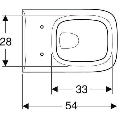 Geberit Wand-Tiefspül-WC RENOVA PLAN mit Spülrand weiß
