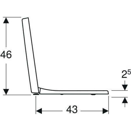 Geberit WC-Sitz RENOVA PLAN eck. Dsg o Absenkauto Befest unten weiß