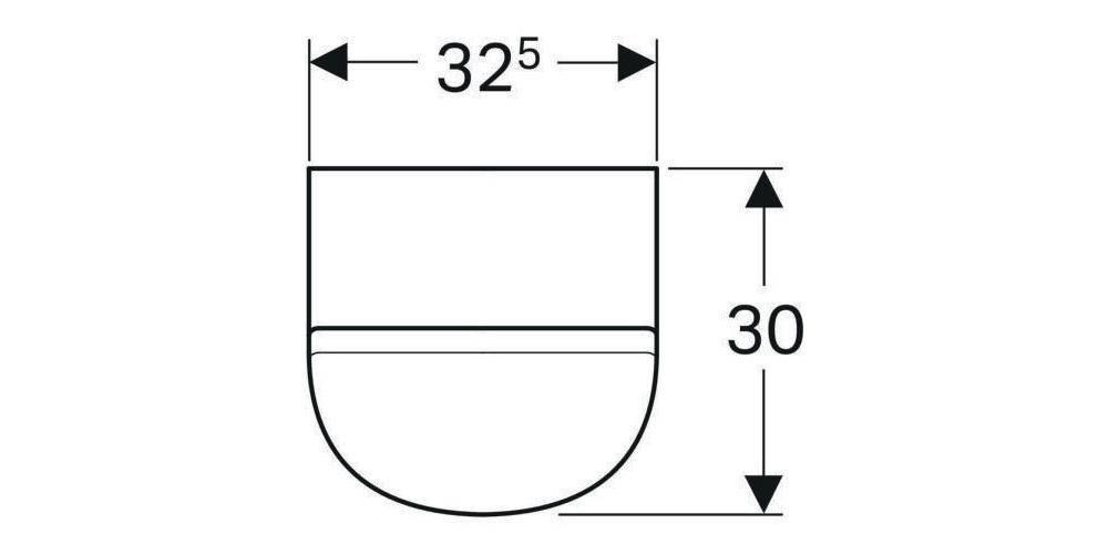 Geberit Urinal RENOVA PLAN m De Zul v hint Abgang nach hinten weiß