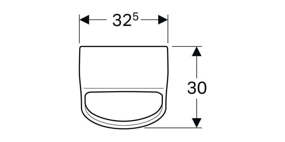 Geberit Urinal RENOVA PLAN Zul von hinten Abgang nach hinten weiß